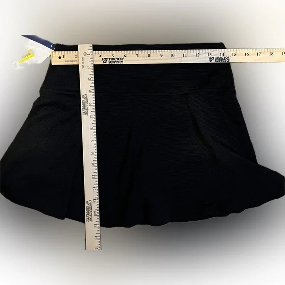 Beach House Pique Solid Black Olivia Princess Seam Swim Skort size 10 - Picture 6 of 12